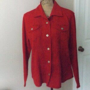 Chico's Red Long Sleeve Jacket Size 2